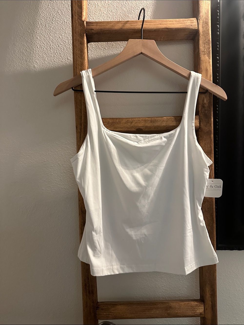Everyday White Square-Neck Tank Top